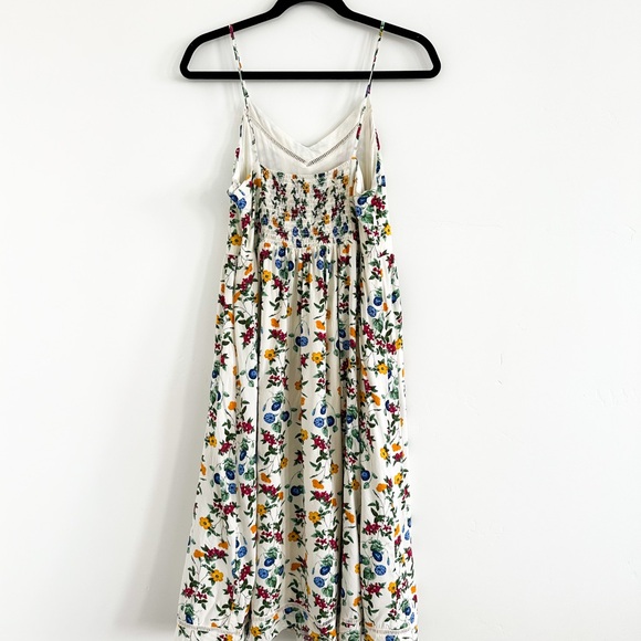 Old Navy Floral Midi Spaghetti Strap Dress - Ivory and Multicolor - Picture 5 of 8